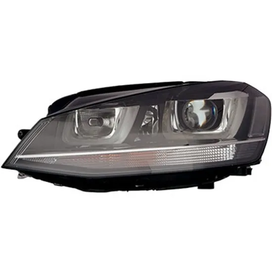 Far stanga VW GOLF 7 2012->2020 perioada 2013 2014 2015 2016 2017 2018 pana la an de fabricatie 2017, cu motor reglaj, adaptiv, cu lumina de zi, cu bec D3S/H7