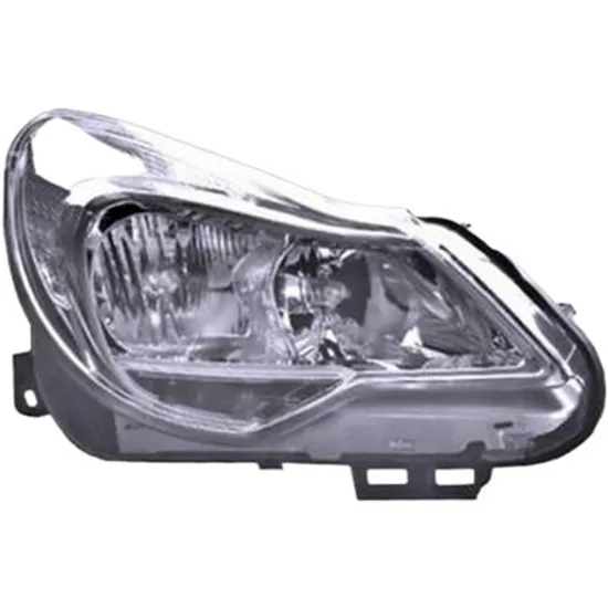 Far dreapta OPEL CORSA D 2006->2014 perioada 2006 2007 2008 2009 2010 2011 2012 2013 2014 de la an de fabricatie 01/2011, cu motor reglaj, semnal transparent, cu reglaj electric, cu lumina de zi, cu bec H7/H1,