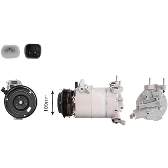 Compresor aer conditionat FORD FOCUS 2 2004->2013 1.8 92KW 125CP , pentru motor Q7DA, QQDA, QQDB perioada 2006 2007 2008 2009 2010 2011 2012