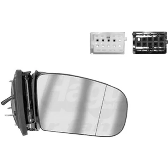 Oglinda exterioara dreapta MERCEDES S-CLASS W220 1998->2005 perioada 1998 1999 2000 2001 2002 2003 2004 2005 pana la an de fabricatie 09/2002, cu semnal, cu incalzire, cu memorie, cu oglinda, rabatare electrica,