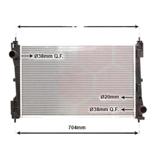 Radiator apa OPEL COMBO X12 2012-> 1.6 CDTI 88KW 120CP , pentru motor A 16 FDL perioada 2015 2016,2017,2018,2019 2020