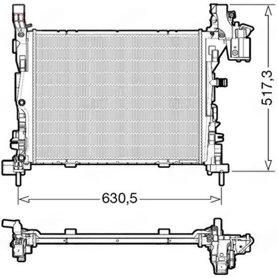 Radiator Motor RENAULT KANGOO 2021-> Radiator pentru electric (504x386) Perioada 2021 2022 2023 2024 2025