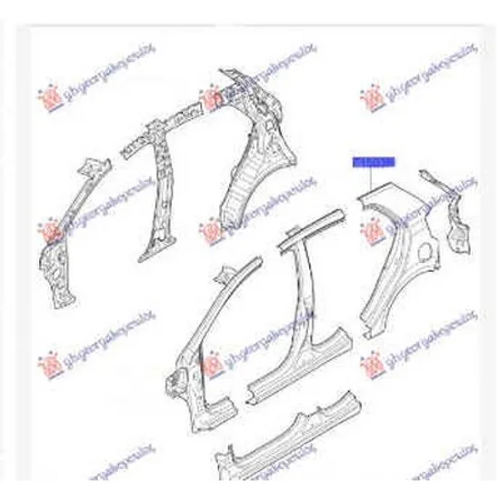 Aripa Spate KIA PICANTO 2017-> Aripa spate original stanga Perioada 2017 2018 2019 2020 2021 2022 2023