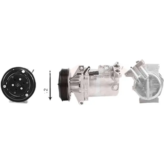 Compresor aer conditionat DACIA DUSTER 2010->2018 1.6 16V 77KW 105CP , pentru motor K4M 690, K4M 696 perioada 2010 2011 2012 2013 2014 2015 2016 2017 2018