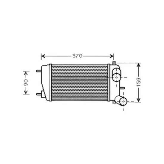 Intercooler CITROEN C3 1 2002->2012 Radiator intercooler 1,4HDi (275x147x64) Perioada 2002 2003 2004 2005 2006 2007 2008 2009 2010 2011 2012