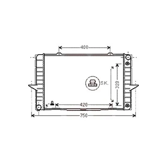 Radiator apa VOLVO C70 1 1997->2002 2.3 T-5 176KW 240CP , pentru motor B 5234 T3 perioada 1997 1998,1999,2000,2001 2002