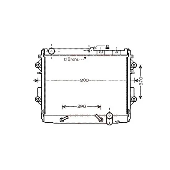 Radiator apa TOYOTA LAND CRUISER J2 2007->2017 pentru 4.5 D-4D, 4.5 D4-D, 4.5 LC 200 D-4D, perioada 2007 2008 2009 2010 2011 2012