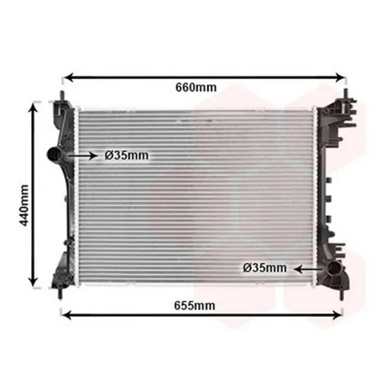Radiator Motor ALFA ROMEO MITO 2008->2018 Radiator apa pentru 1,4i 16V cu/fara aer conditionat (54x41,5x1,6) Perioada 2008 2009 2010 2011 2012 2013 2014 2015 2016 2017 2018