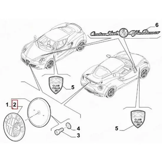 Emblema ALFA ROMEO MITO 2008->2018 Emblema (O) Perioada 2008 2009 2010 2011 2012 2013 2014 2015 2016 2017 2018