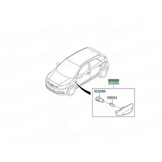 Semnalizator HYUNDAI i20 2014->2020 Semnal (O) STANGA Perioada 2014 2015 2016 2017 2018