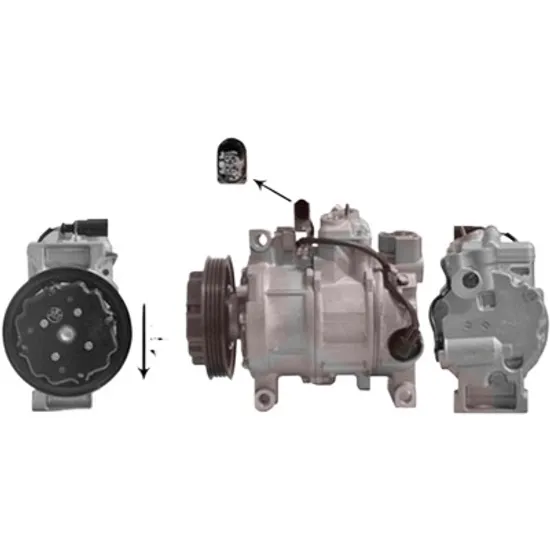 Compresor aer conditionat AUDI A6 C5 1997->2005 2.5 TDI 120KW 163CP , pentru motor BCZ, BDG, BFC perioada 2002 2003 2004 2005