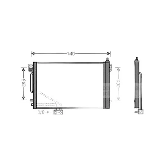 Radiator Aer Conditionat MERCEDES SLK R171 2004->2011 Radiator aer conditionat toate modelele benzina (64x37,4) VAL.13.8m Perioada 2004 2005 2006 2007 2008 2009 2010