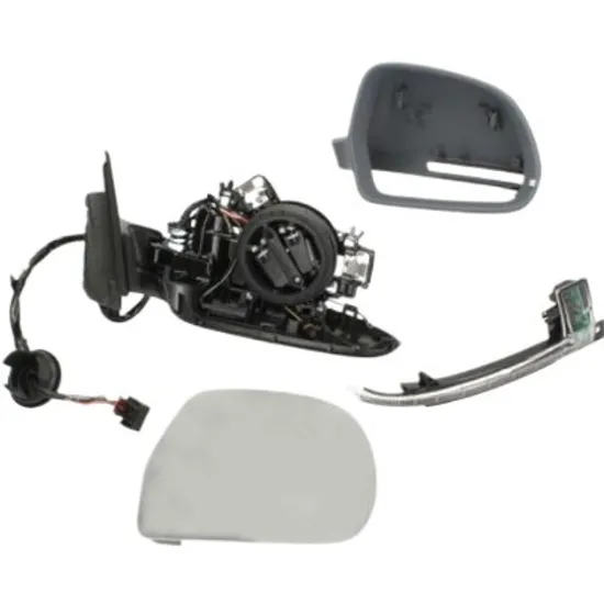 Oglinda exterioara dreapta AUDI A3 8P1 2003->2012 perioada 2003 2004 2005 2006 2007 2008 de la an de fabricatie 05/2008, cu semnal, numar pini 8, pentru 2/3 usi, cu incalzire, prevopsit grund