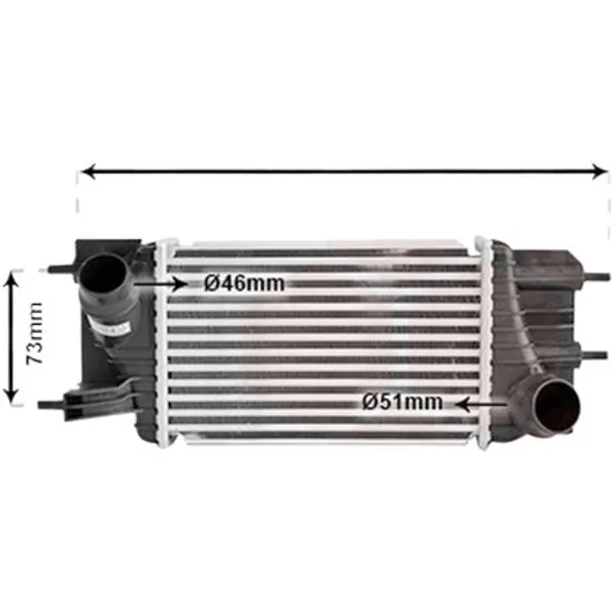 Intercooler NISSAN JUKE F15 2010->2018 pentru 1.5 dCi, perioada 2010 2011 2012 2013 2014 2015