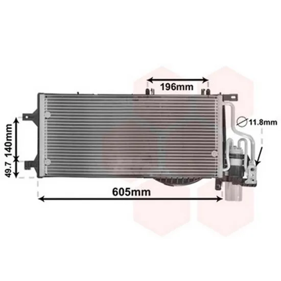 Radiator Aer Conditionat OPEL TIGRA TwinTop 2004->2010 Radiator aer conditionat 1 3 - 1 7 CDTI 54x26 Perioada 2004 2005 2006 2007 2008 2009 2010