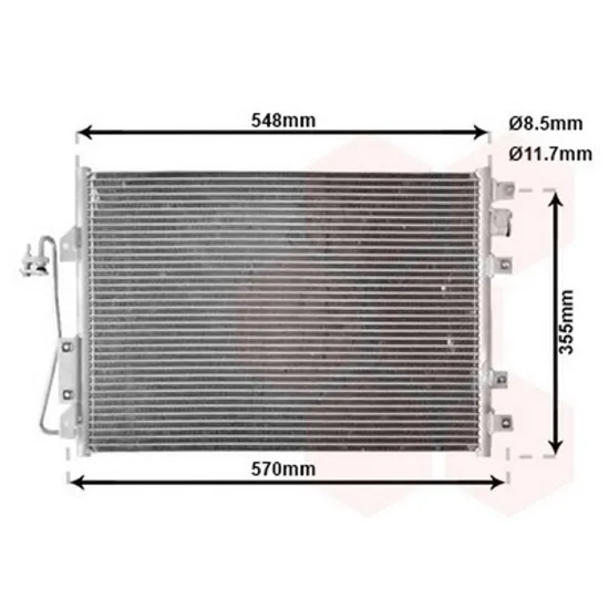 Radiator Aer Conditionat RENAULT KANGOO 1997->2007 Radiator aer conditionat 1 4 cc8V 1 6cc16V 5D 51x38 Perioada 1997 1998 1999 2000 2001 2002 2003 2004 2005 2006 2007