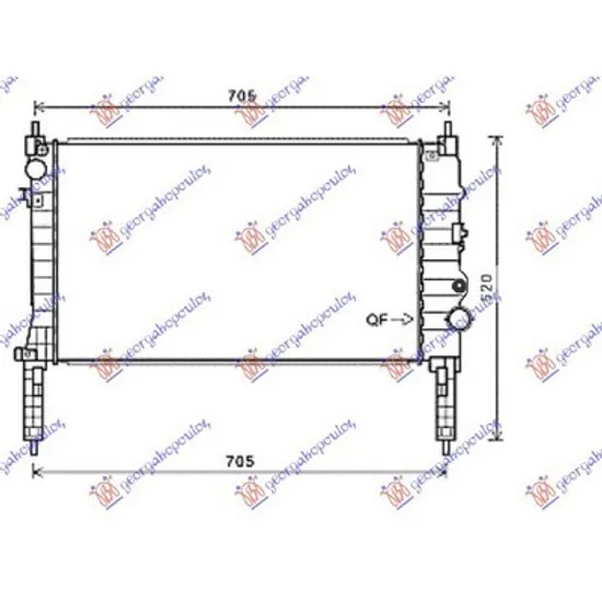 Radiator Motor CHEVROLET TRAX 2012-> Radiator apa 1.4 16v TURBO benzina manuala Perioada 2012 2013 2014 2015 2016 2017