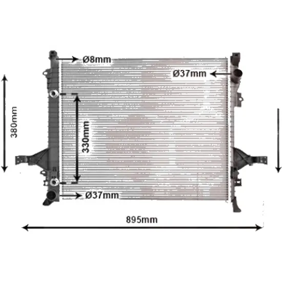 Radiator apa VOLVO XC90 1 2002->2014 pentru 3.2, perioada 2011 2012 2013 2014