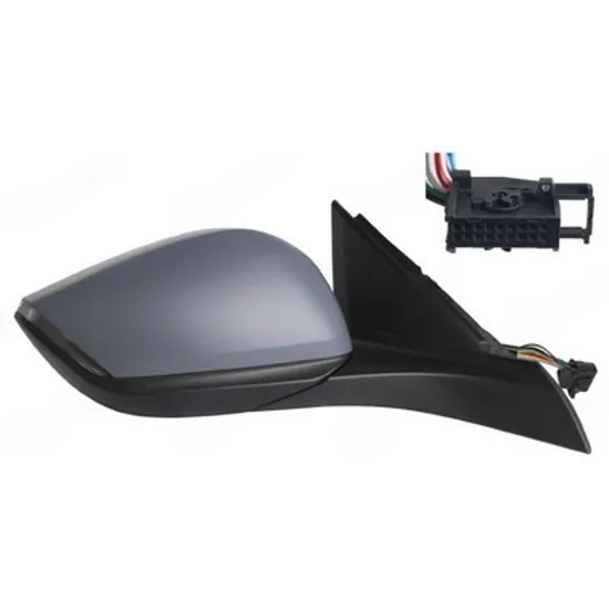 Oglinda PEUGEOT 308 3 2021-> Oglinda exterioara electrica cu incalzire cu rabatare electrica pentru vopsit (cu semnal LED si lampa podea si senzor.) (18H11P) DREAPTA Perioada 2021 2022 2023 2024 2025