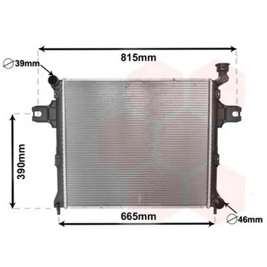 Radiator Motor JEEP COMMANDER 2005->2010 Radiator apa pentru 3.7 - 4.7 CV automata Perioada 2005 2006 2007 2008 2009 2010