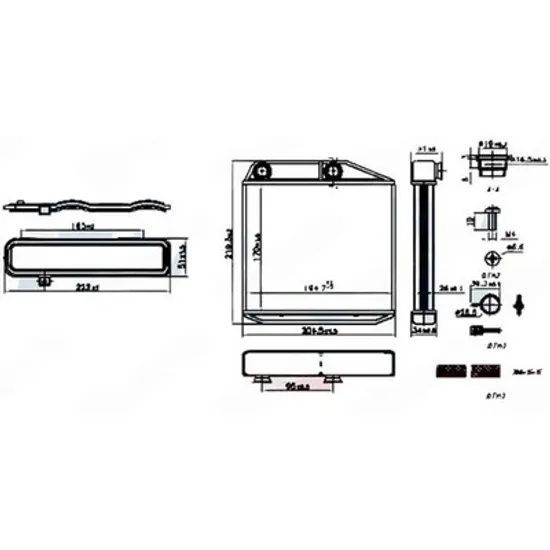 Radiator Incalzire FIAT 500L 2012-> Calorifer (170x195x26) Perioada 2012 2013 2014 2015 2016 2017