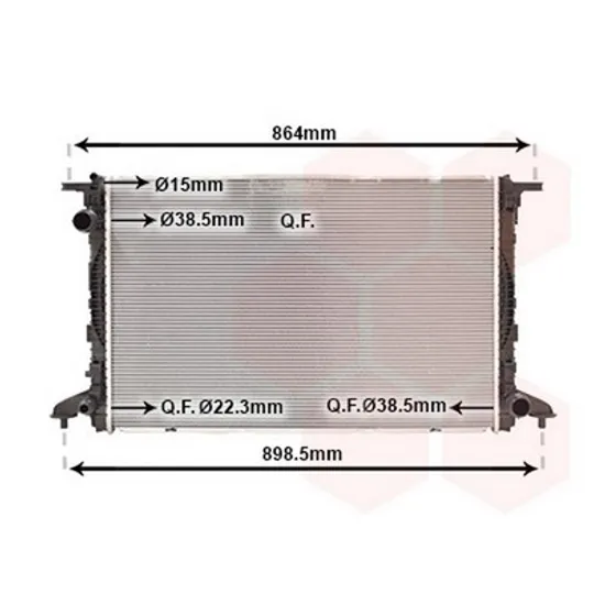 Radiator Motor AUDI Q7 2015-> Radiator apa 3.0 TFSi benzina AUTO (720x470x26) Perioada 2015 2016 2017 2018 2019 2020 2021 2022