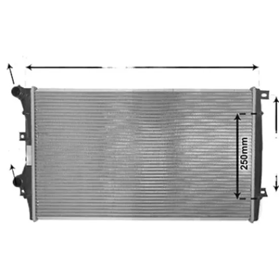 Radiator apa VW JETTA 5 2005->2010 1.4 TSI 118KW 160CP , pentru motor CAVD perioada 2008 2009 2010