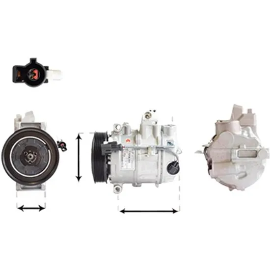 Compresor aer conditionat JAGUAR XJ X350 2003->2009 pentru D 2.7, perioada 2005 2006 2007 2008 2009