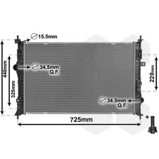 Radiator Motor OPEL ZAFIRA C 2011-> Radiator apa diesel (650x410x26) Perioada 2019 2020 2021 2022 2023 2024