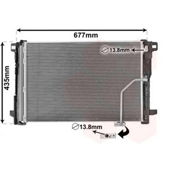 Radiator Aer Conditionat MERCEDES GLK-CLASS X204 2008->2015 Radiator aer conditionat benzina/ diesel (61x42x1,6) Perioada 2008 2009 2010 2011 2012 2013 2014 2015