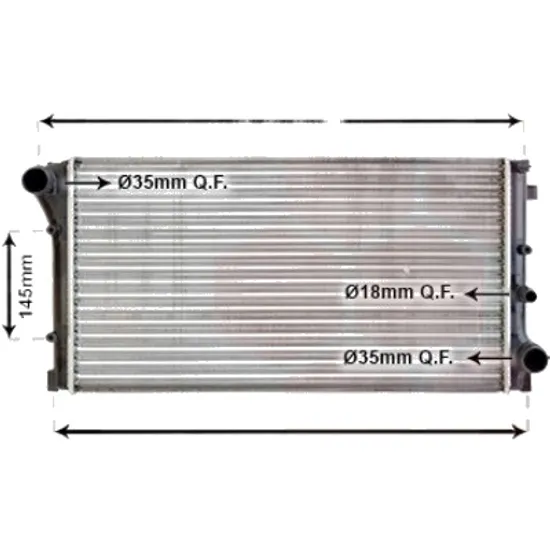 Radiator apa FIAT PANDA 169 2003->2013 pentru 1.4, perioada 2006 2007 2008 2009 2010 2011