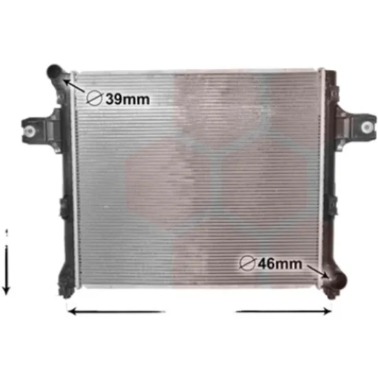 Radiator apa JEEP COMMANDER 2005->2010 3.0 CRD 4x4 160KW 218CP , pentru motor EXL perioada 2006 2007,2008,2009 2010