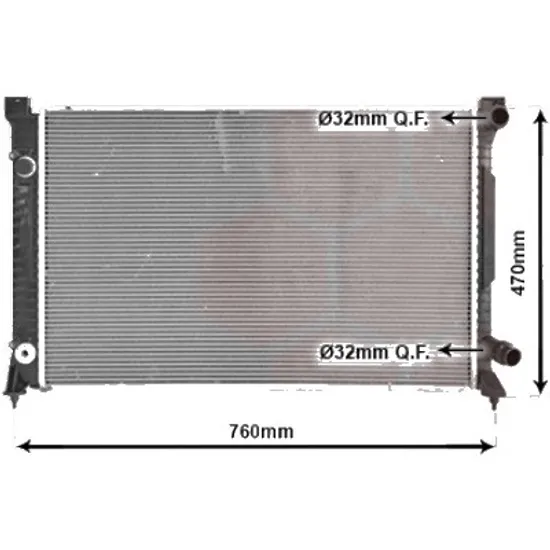 Radiator apa AUDI A6 C5 1997->2005 pentru 4.2 quattro, perioada 1998 1999 2000 2001 2002 2003 2004 2005