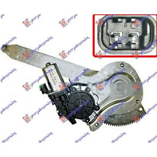 Macara Usa TOYOTA YARIS 2010-> Macara geam usa spate electrica (EUROPE) stanga Perioada 2010 2011 2012 2013 2014 2015 2016