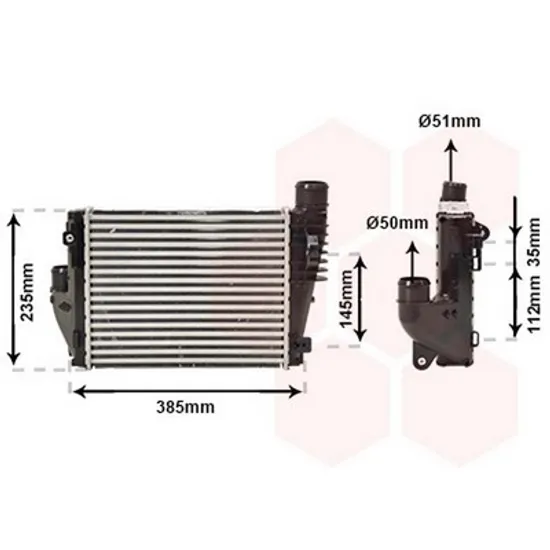 Intercooler OPEL ZAFIRA C 2011-> Radiator intercooler 1.5 BlueHDi diesel (215x248x50) Perioada 2019 2020 2021 2022 2023 2024
