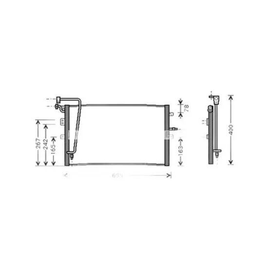 Radiator Aer Conditionat SAAB 9-5 1997->2009 Radiator aer conditionat benzina/ diesel ->2001 60x35,8x20 Perioada 1997 1998 1999 2000 2001