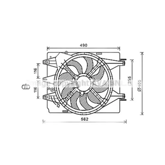 Ventilator Motor FIAT 500L 2012-> Electroventilator complet (fara aer conditionat) 1.4i-16V, Perioada 2012 2013 2014 2015 2016 2017 2018 2019 2020 2021
