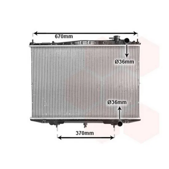 Radiator Motor NISSAN NAVARA D22 1997->2008 Radiator apa pentru cu/fara aer conditionat 45x68,5 Perioada 1997 1998 1999 2000 2001 2002 2003