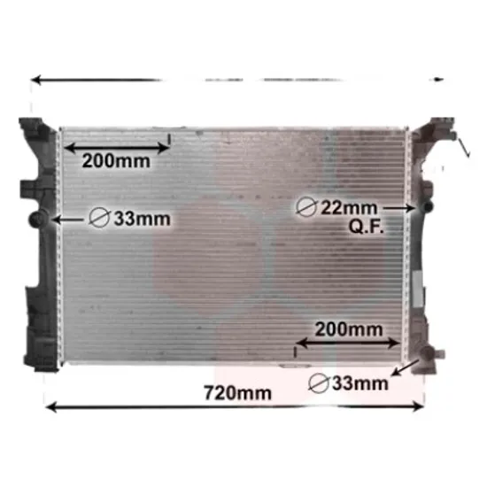Radiator apa MERCEDES CLA C117 2013->2019 CLA 220 CDI / d 125KW 170CP , pentru motor OM 651.930 perioada 2013 2014,2015,2016,2017,2018 2019