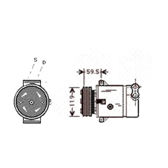 Compresor aer conditionat OPEL FRONTERA B 1998->2004 pentru 2.2 DTI , perioada 1998 1999 2000 2001 2002 2003 2004