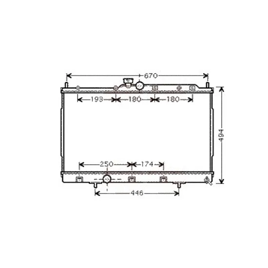 Radiator apa MITSUBISHI OUTLANDER 1 2001->2006 pentru 2.0 Turbo-R 4WD, perioada 2002 2003 2004 2005 2006