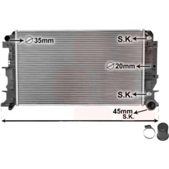 Radiator apa MERCEDES SPRINTER 906 2006->2017 pentru 2500 CDI 4x4, 519 CDI / BlueTEC 4x4, perioada 2009 2010 2011 2012 2013 2014