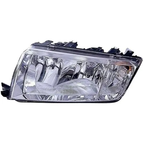 Far stanga SKODA FABIA 1 1999->2008 perioada 1999 2000 2001 2002 2003 2004 2005 2006 2007 2008 pana la an de fabricatie 11/2004, fara motor reglaj, semnal transparent, cu reglaj electric, cu bec H7/H3