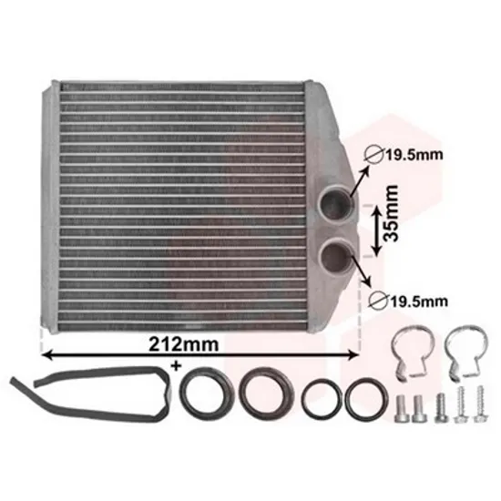 Radiator Incalzire OPEL TIGRA TwinTop 2004->2010 Calorifer B +/-AC 167x168 Perioada 2004 2005 2006 2007 2008 2009 2010