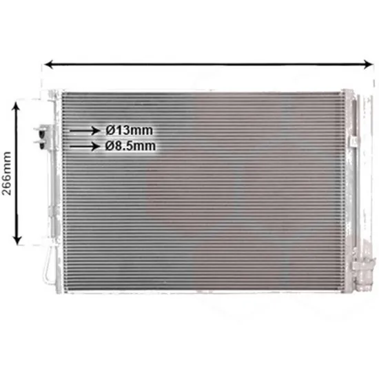 Radiator aer conditionat HONDA CIVIC 9 2011-> 1.8 104KW 141CP , pentru motor R18Z1, R18Z4 perioada 2012 2013,2014,2015,2016 2017