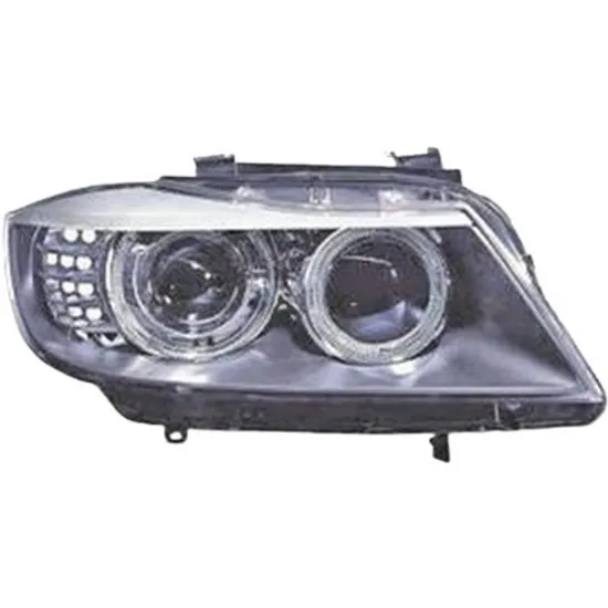 Far dreapta BMW 3 E90 2004->2011 perioada 2007 2008 2009 2010 2011 , fara motor reglaj, fara unitate de control Xenon, Bi-Xenon, semnal transparent, cu reglaj distanta iluminare automat, cu bec D1S tub descarcare gaze, cu bec H8