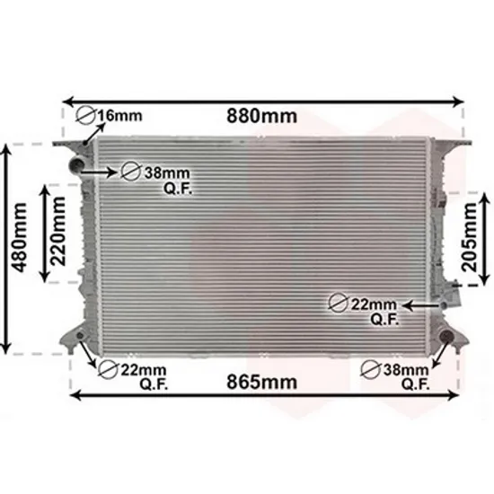 Radiator Motor AUDI A8 2009->2018 Radiator apa 2.0-3.0 TFSi-HYBRID - 2.5 FSi benzina - 3.0 TDi diesel (720x470x32) Perioada 2009 2010 2011 2012 2013 2014 2015 2016 2017 2018