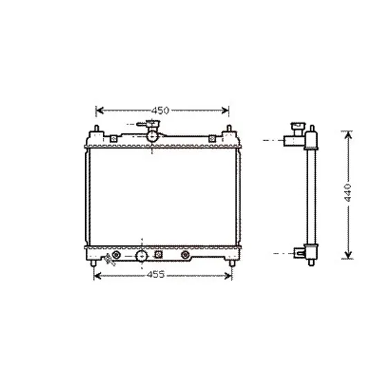 Radiator apa TOYOTA YARIS 1999->2005 pentru 1.0, perioada 1999 2000 2001 2002 2003 2004 2005