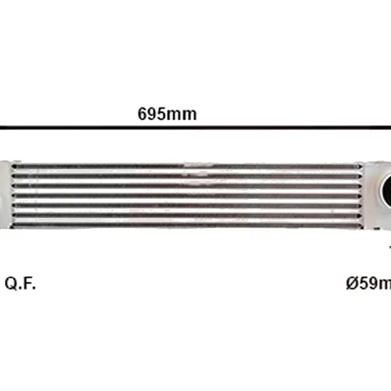 Intercooler BMW 5 E60 2001->2010 pentru 530 d, perioada 2002 2003 2004 2005 2006 2007 2008 2009