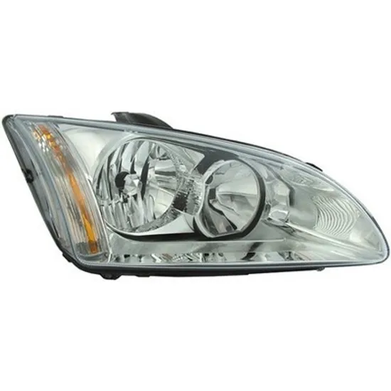 Faruri FORD FOCUS 2 2004->2013 Far dreapta cu reglaj el, H7+H1, pentru reglaj electric, fara motor, crom (10.04-12.07) Perioada 2004 2005 2006 2007